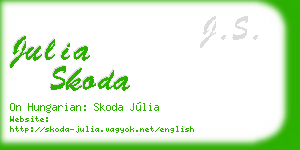 julia skoda business card